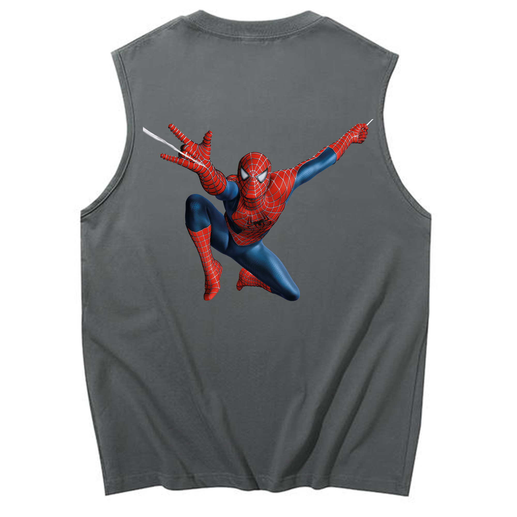 （画像用） Spider Man スパイダーマン コットン100％タンクトップ（背面プリント）